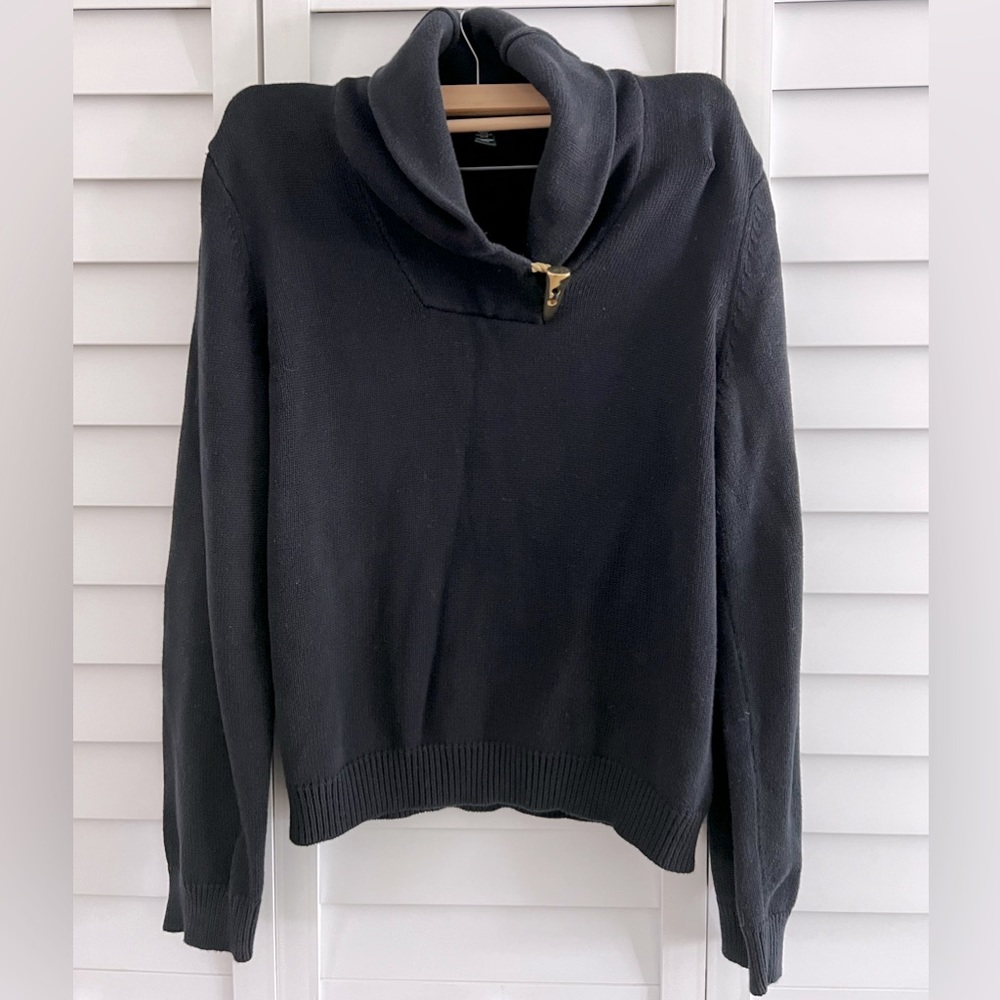 Ralph Lauren Shawl Collar Sweater Dark Blue Almost Black